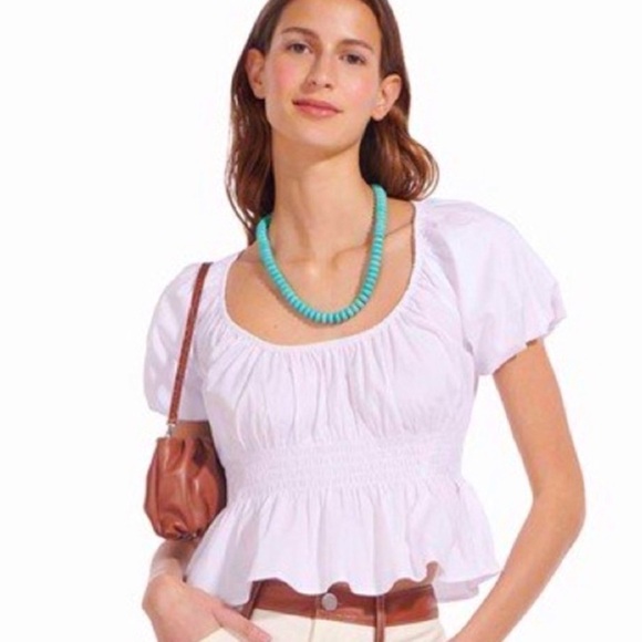 STAUD Tops - STAUD LUCIA Smocked Top  EUC Size L